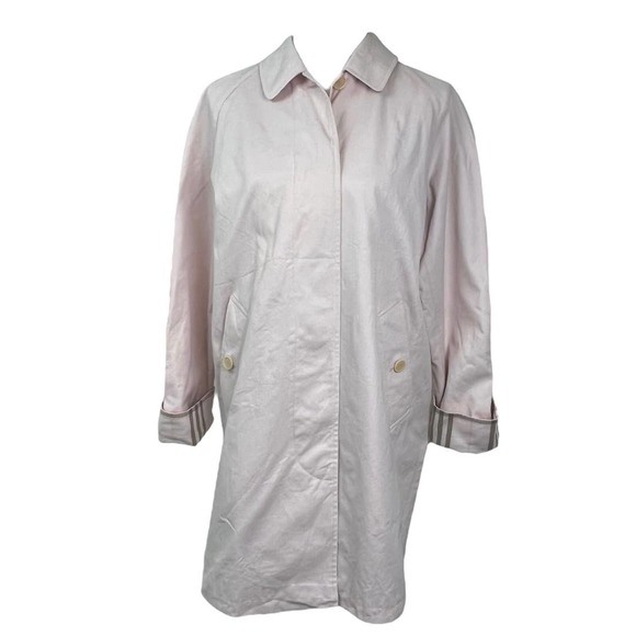 Burberry Pale Cotton Pink Over Coat 6 - Picture 1 of 8